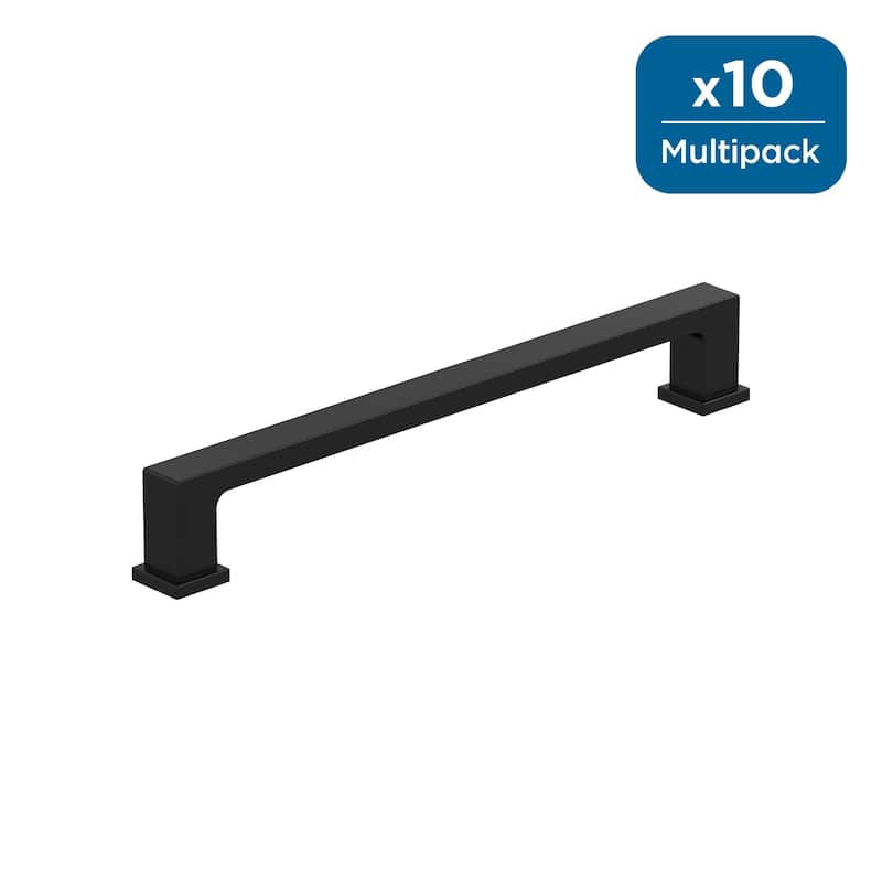 Amerock Bridgeport Cabinet, Drawer, or Furniture Pull - 6-5/16 inch (160mm) Center-to-Center - Matte Black