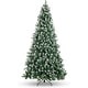 preview thumbnail 1 of 4, Garvee 4.5Ft Pre-Lit Flocked Artificial Christmas Tree with Pine Cones 4.5 Foot