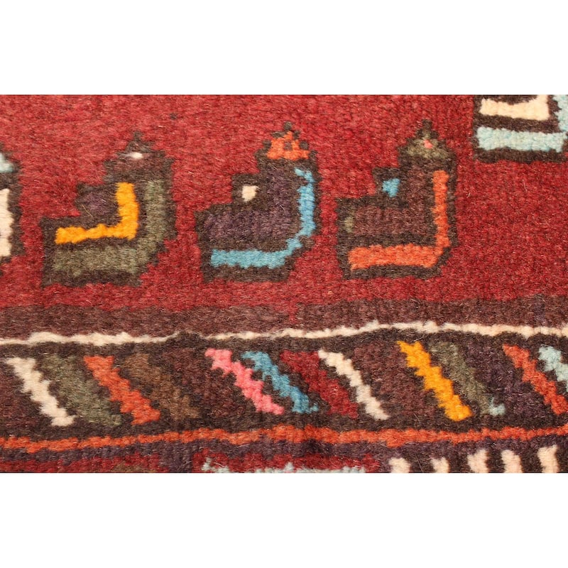 ECARPETGALLERY Hand-knotted Andelz Red Wool Rug - 4'3 x 6'4