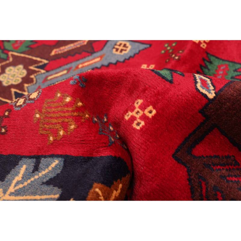 ECARPETGALLERY Hand-knotted Teimani Red Wool Rug - 3'4 x 6'2