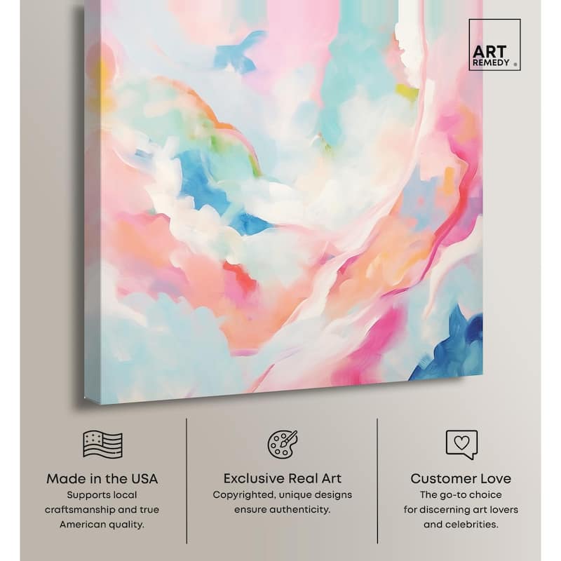 Cotton Candy Clouds I Canvas by Art Remedy, Gallery Wrapped