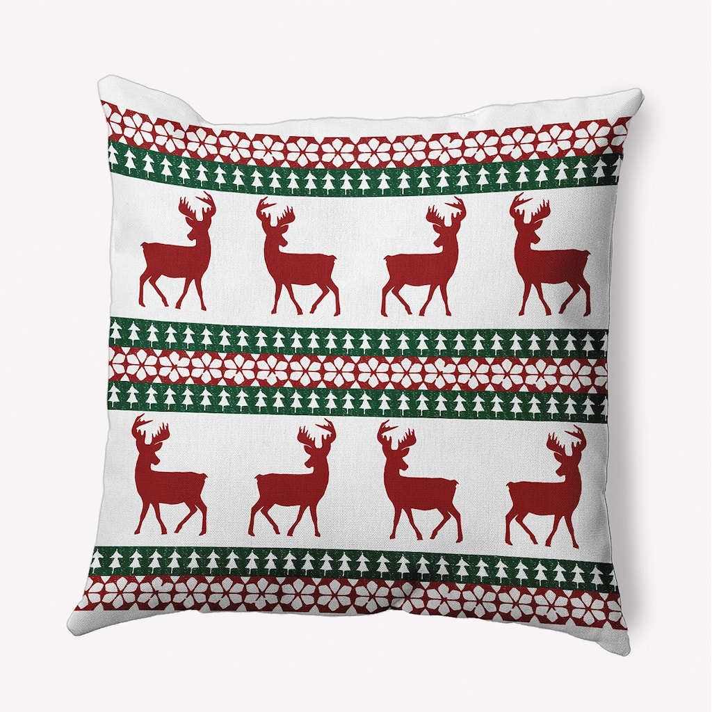 Lace Reindeer Ensemble Accent Pillow