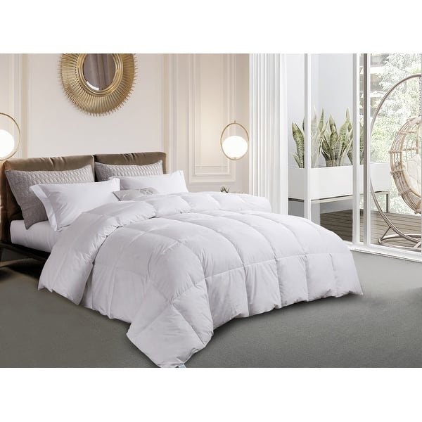 Martha Stewart White Goose Feather And White Goose Down Comforter On