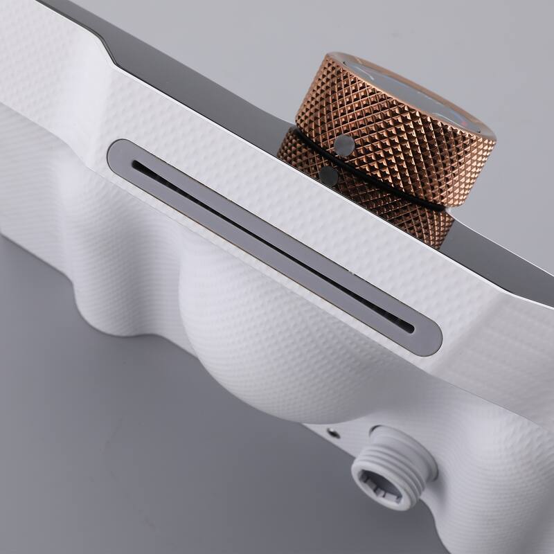 Wall-mounted Brass LED Digital Display Bathroom Faucets With Handheld Shower