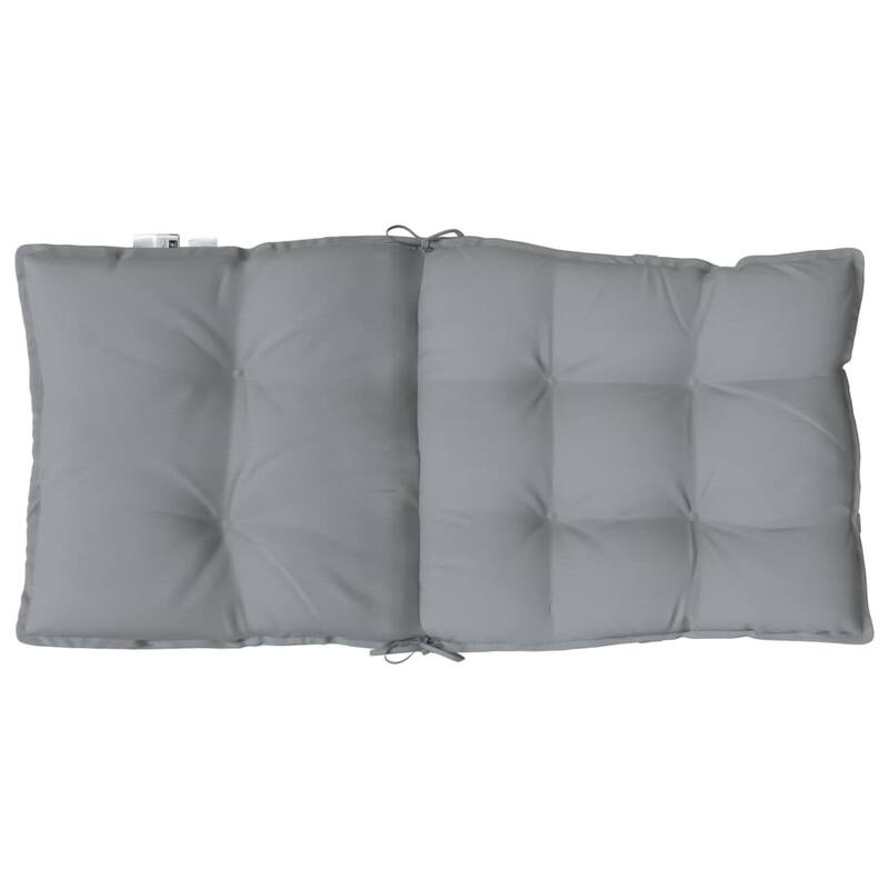 vidaXL Lowback Chair Cushion Set of 4 Anthracite - 19.7 x 39.4 x 2.8 in.