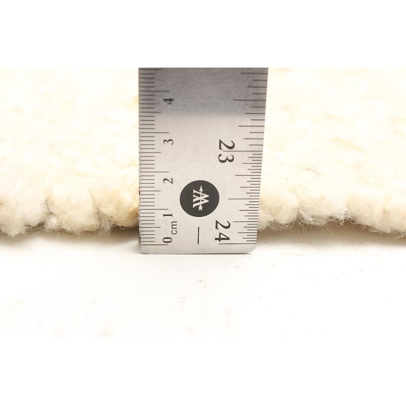 ECARPETGALLERY Braid weave Sienna Cream Wool Rug - 5'7 x 7'4