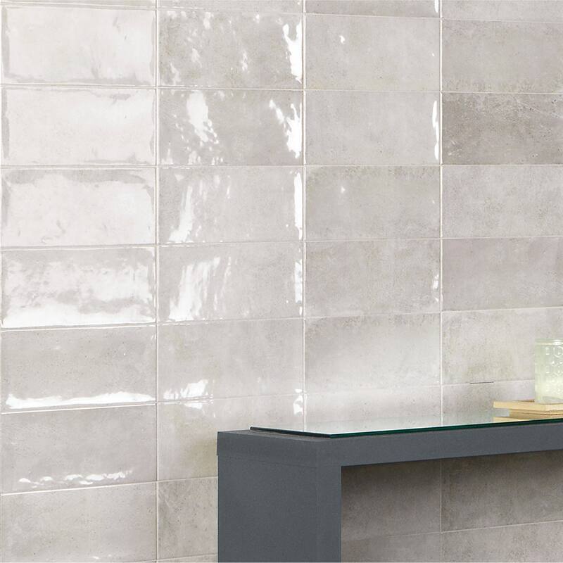 Merola Tile Camden Grey 4" x 8" Ceramic Wall Tile