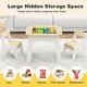 preview thumbnail 5 of 8, Gymax 3-in-1 Kids Wooden Table & 2 Chairs Set w/ Storage Detachable