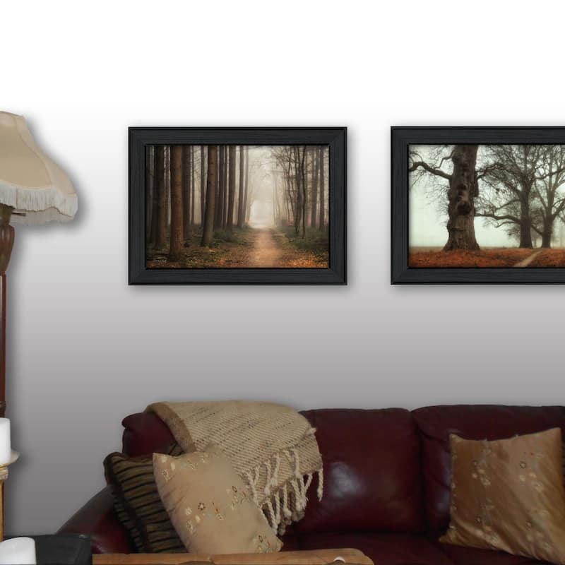 TrendyDecor4U Traditional "Misty Trees Collection" 2-Piece Vignette by Martin Podt