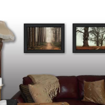 TrendyDecor4U Traditional "Misty Trees Collection" 2-Piece Vignette by Martin Podt