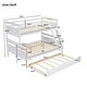 preview thumbnail 4 of 14, Twin over Full Bunk Bed with Ladder, Trundle and Safety Guardrail