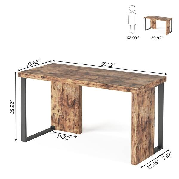 Vintage Computer Desk Table with Thicker Wooden Tabletop - Bed Bath ...