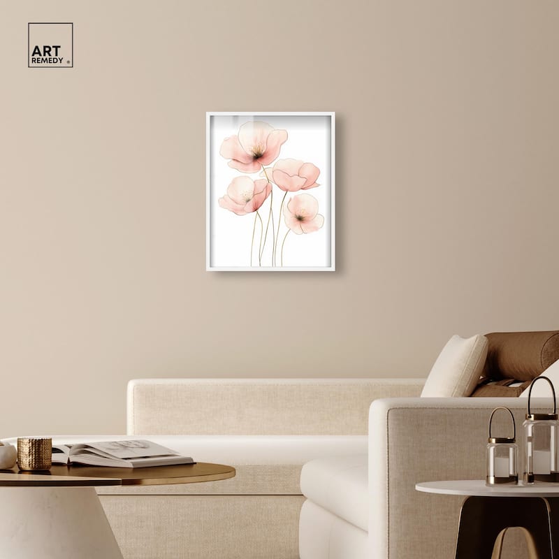 Pink Petal light Shadowbox by Art Remedy