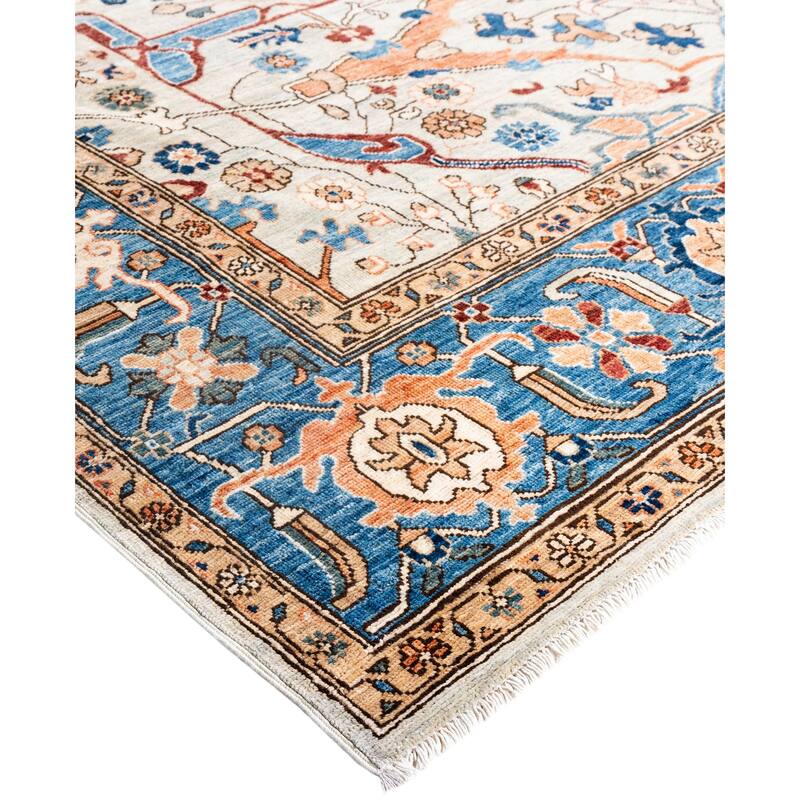 Serapi One-of-a-Kind Hand-Knotted Area Rug - Ivory - 7' 9" x 9' 9"