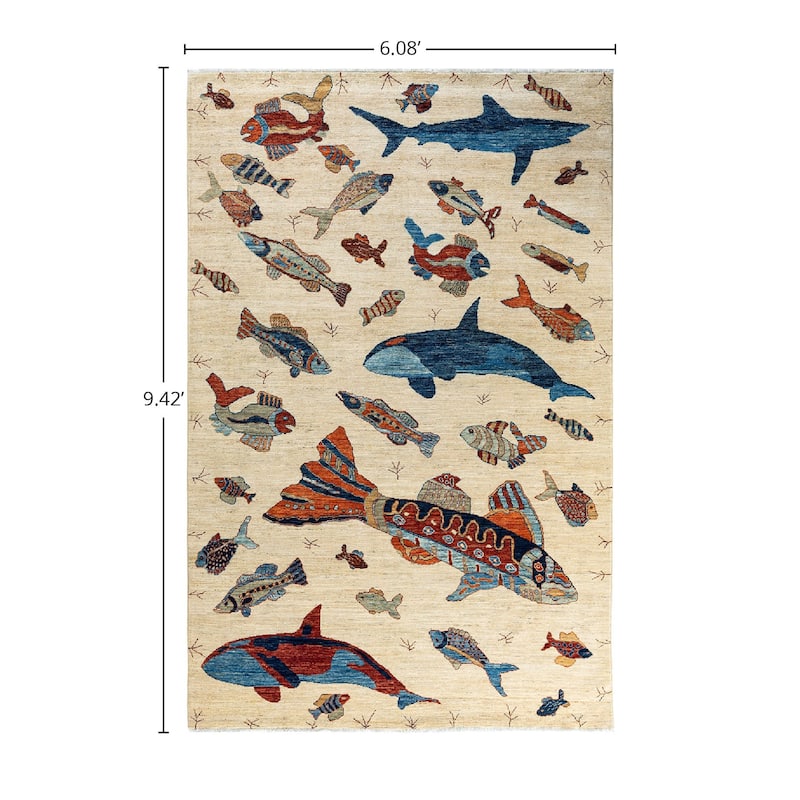 Serapi, One-of-a-Kind Hand-Knotted Area Rug - 6' 1" x 9' 5"