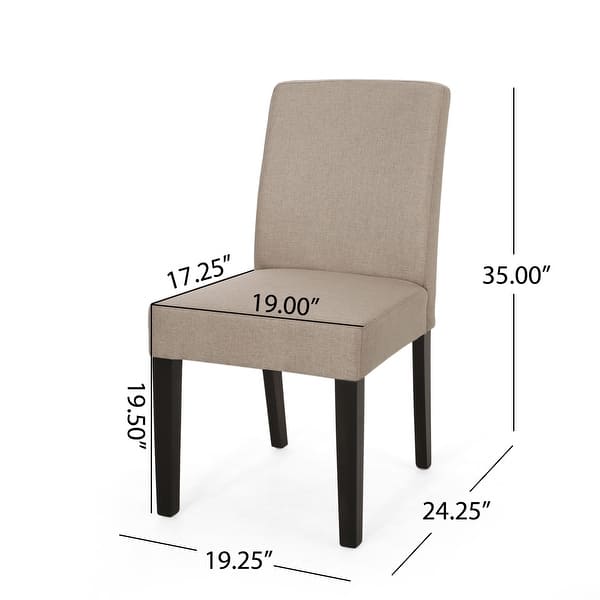dimension image slide 1 of 9, Kuna Contemporary Upholstered Dining Chair (Set of 2) by Christopher Knight Home