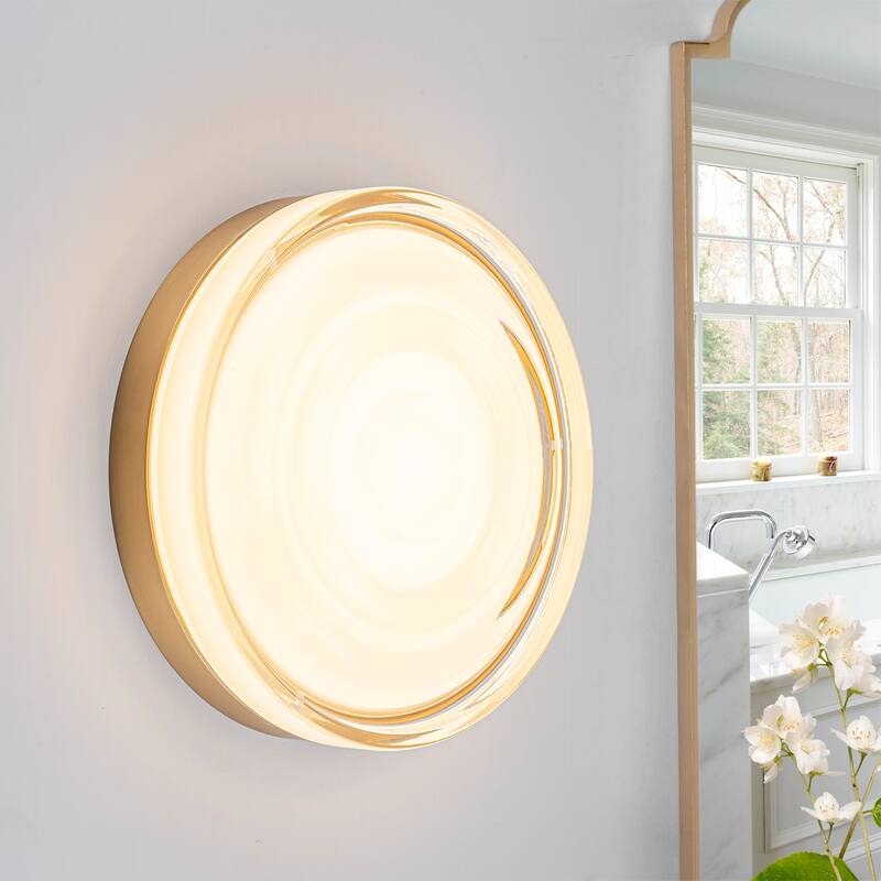 Modern Gold 1-Light Integrated LED Flush Mount Ceiling Light