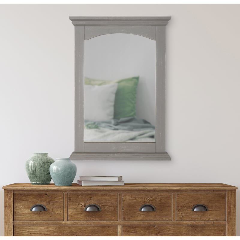 Kate and Laurel Helcomb Wood Framed Wall Mirror - 20x28.75