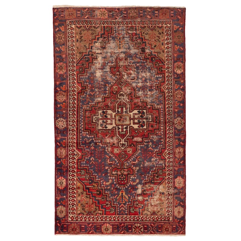 ECARPETGALLERY Hand-knotted Anadol Vintage Red Wool Rug - 3'11 x 7'3