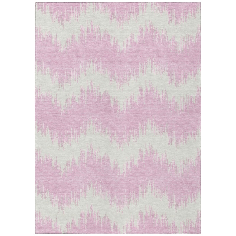 Machine Washable Indoor/ Outdoor Chantille Chevron Modern Rug