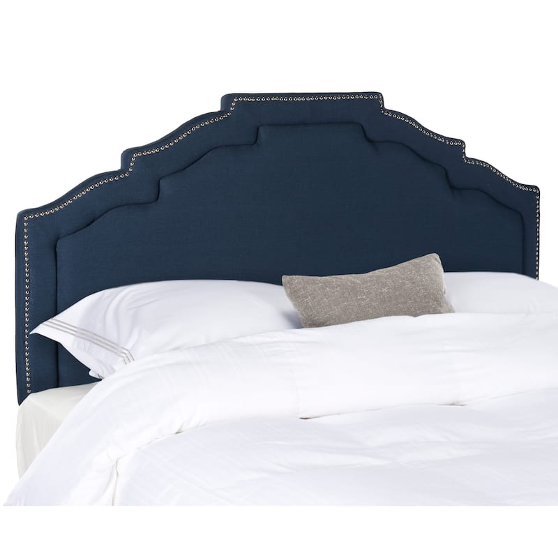 SAFAVIEH Jillian Steel Blue Linen Headboard (Queen)