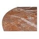 preview thumbnail 6 of 14, NADAAL STUDIOS Isolde, Round Accent Table with Banswara Marble, White - 36 X 36 X 18