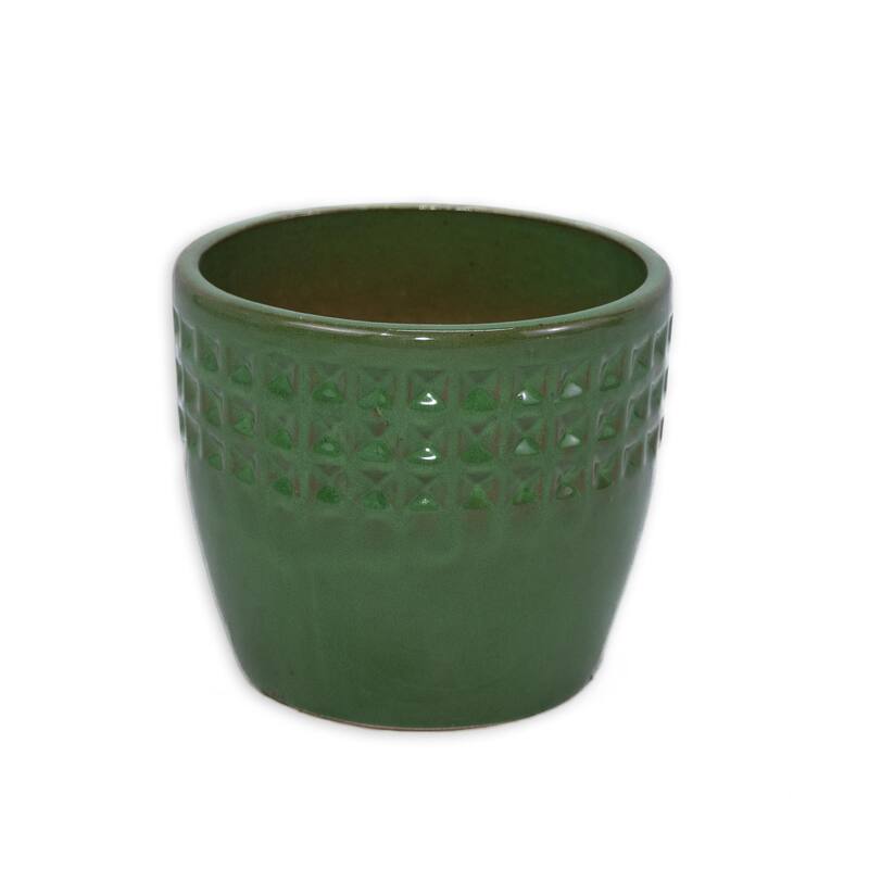 Ceramic Planters with Drainage Hole - Frost Proof Indoor Outdoor Flower Pots, for Patio Garden Windowsill, Set of 3