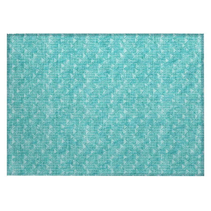 Machine Washable Indoor/ Outdoor Arrows Chantille Rug