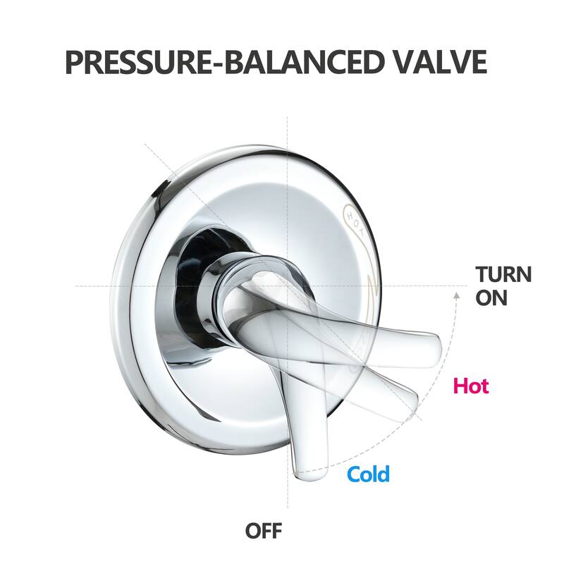 YASINU Wall Mounted Tub Spout And Shower Valve Kit