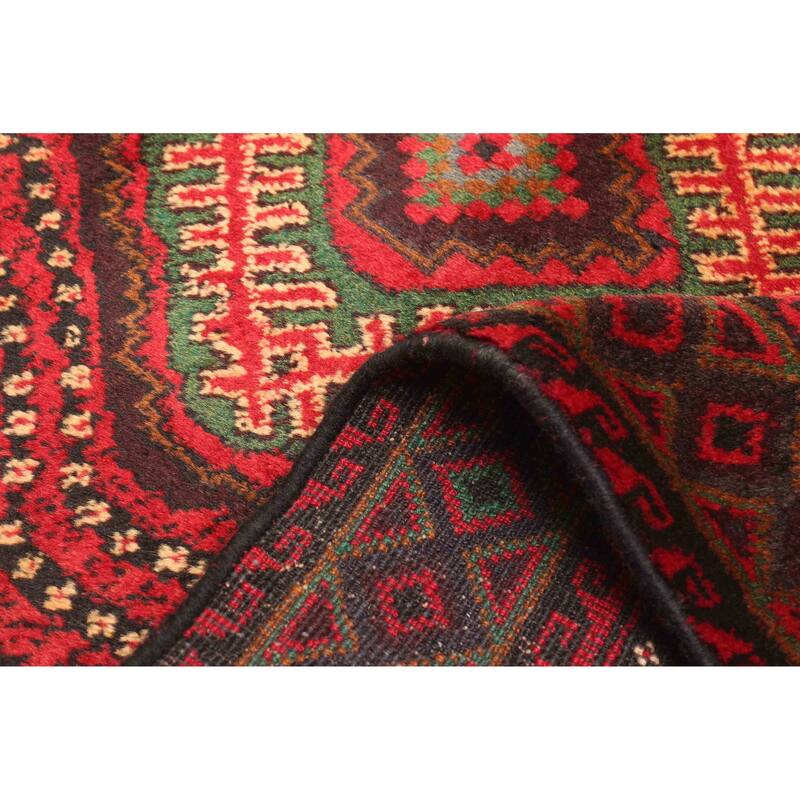 ECARPETGALLERY Hand-knotted Teimani Red Wool Rug - 2'9 x 4'5