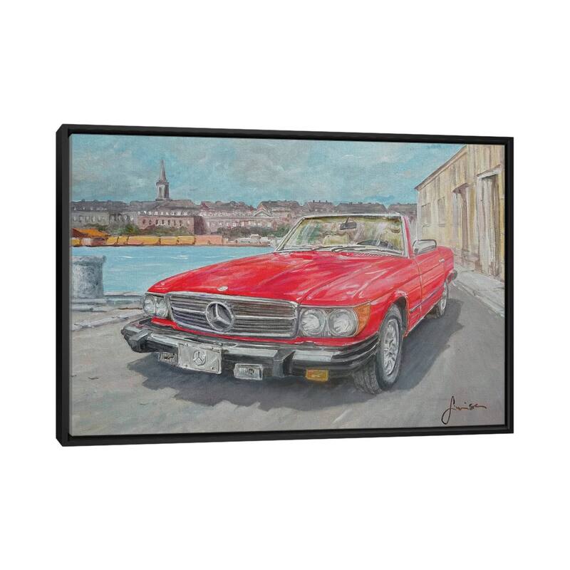 iCanvas "1978 Mercedes Benz 450 SL" by Sinisa Saratlic Framed Canvas Print