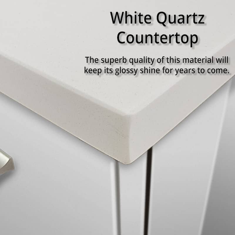 Geneva Bath Vanity Quartz Top, Sink and Faucet