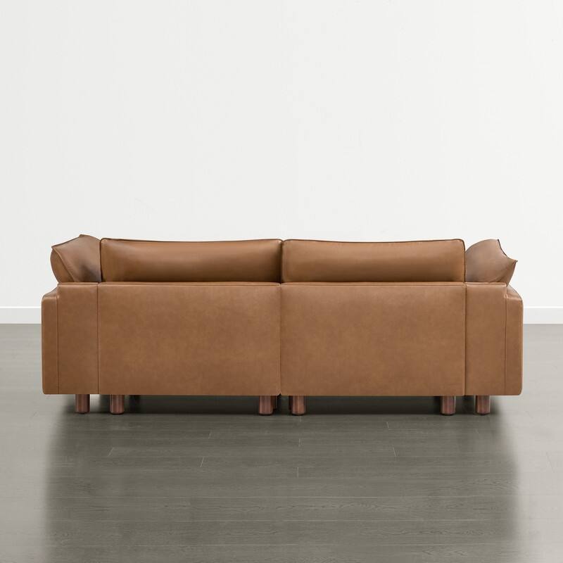 Spruce & Spring Modular Cloud Couch Sofa with Wood Legs for Living Room
