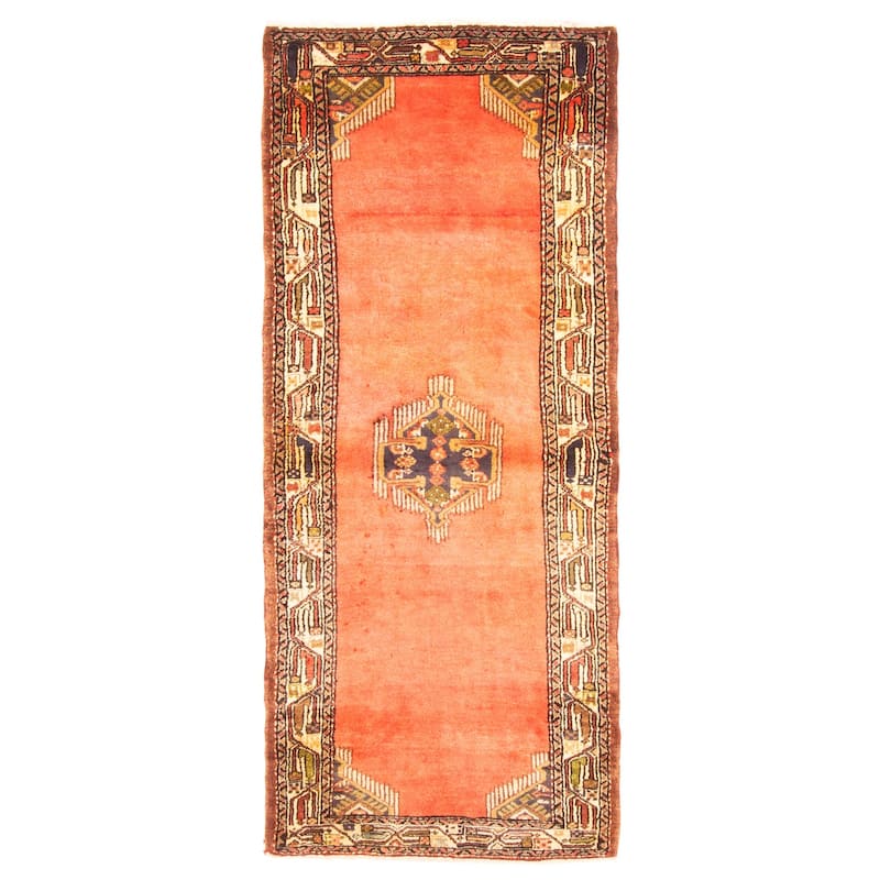 ECARPETGALLERY Hand-knotted Andelz Copper Wool Rug - 2'7 x 6'6