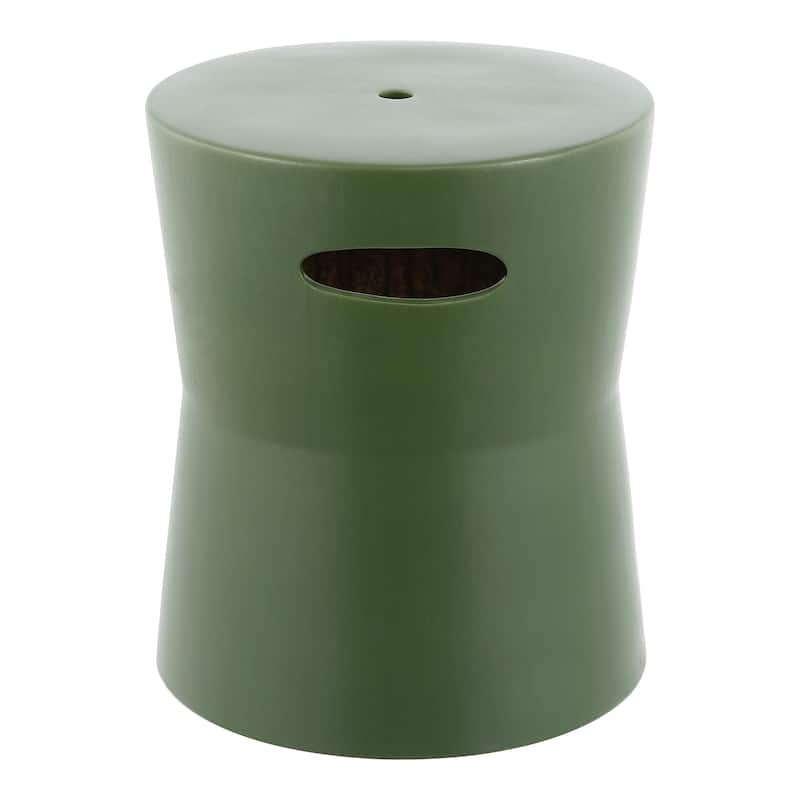 SAFAVIEH Fronie Ceramic Decorative Garden Stool (Fully Assembled) - Moss Green