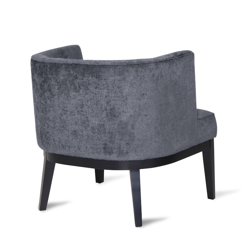 Charcoal Modern 30" Upholstered Accent Chair With Rubber Wood Frame and Large Backrest
