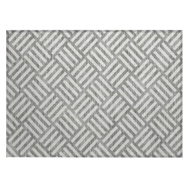 Machine Washable Indoor/ Outdoor Chantille Contemporary Geo Rug