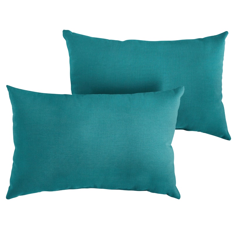 Sunbrella Spectrum Peacock Indoor/Outdoor Knife Edge Pillow (Set of 2)