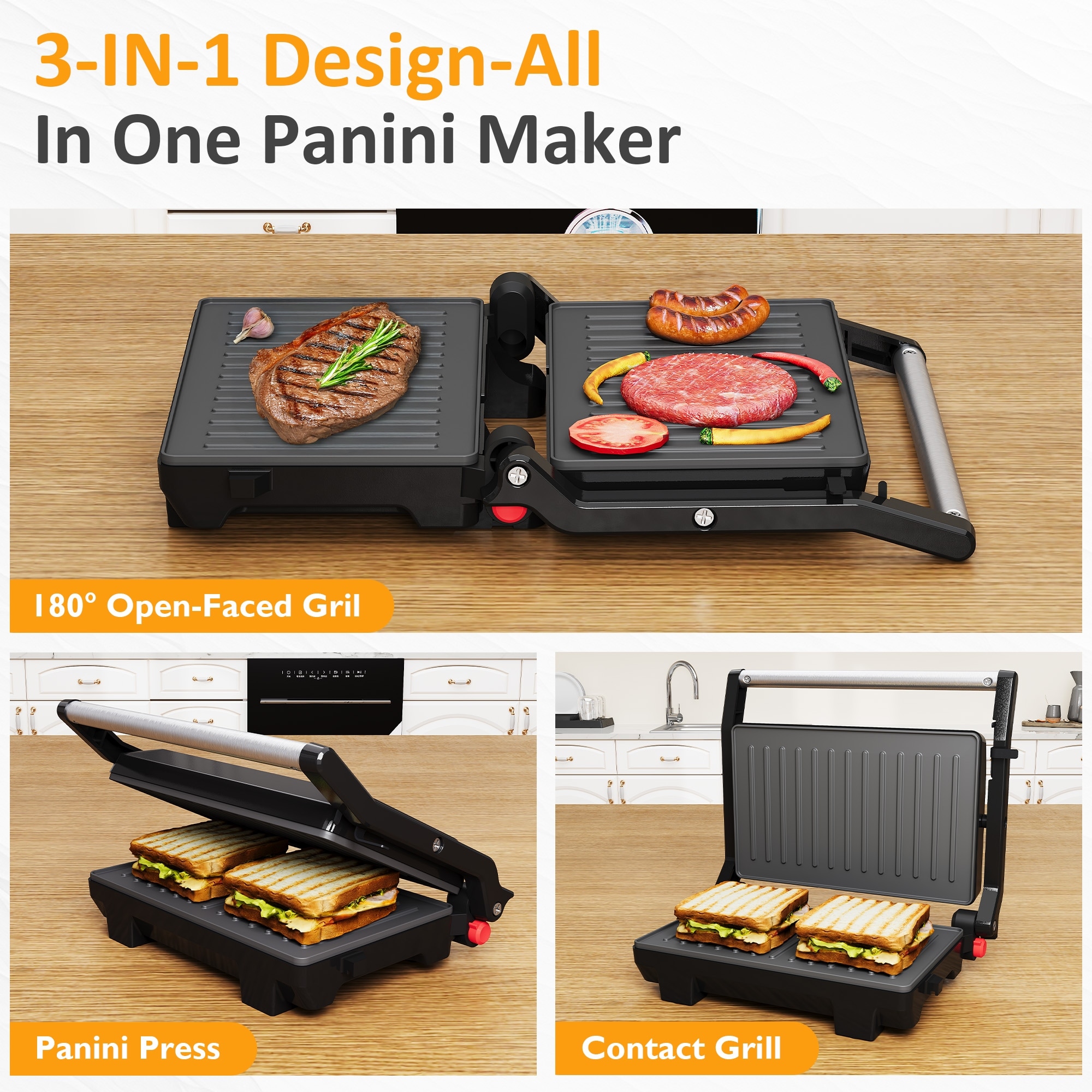 キッチン家電 sandwich machine Brentwood TS-240B Non-Stick Compact Dual Sandwich Maker, Black