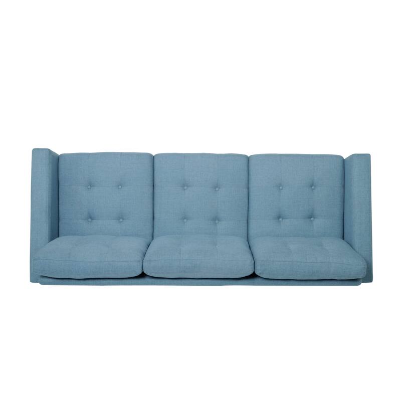 Contemporary Tufted 3-Seater Sofa with Square Arms
