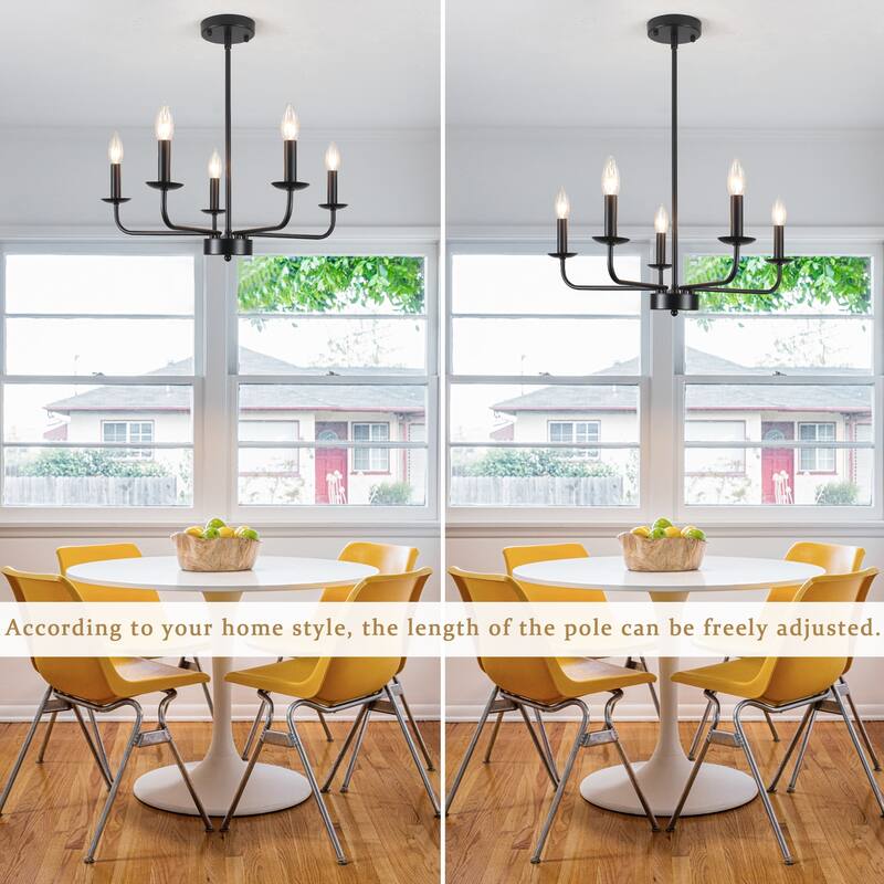 5-Light 24.04 in. Classic Chandelier for Kitchen Living Room