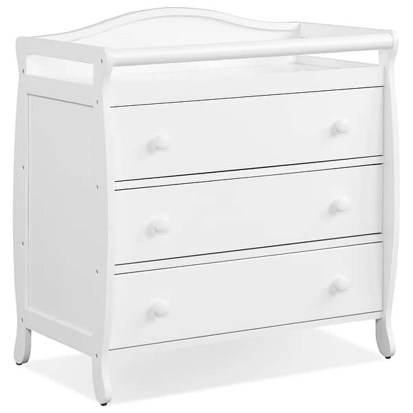 slide 2 of 16, Costway 3 Drawer Baby Changing Table Infant Diaper Changing Station - See Details White