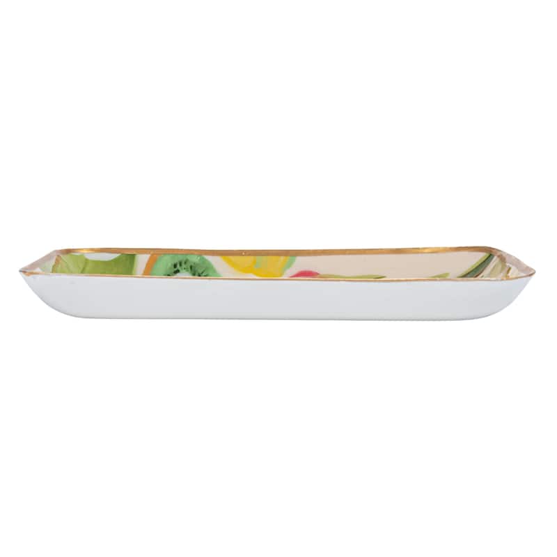 Abstract Enameled Metal Trays