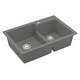 preview thumbnail 42 of 54, Karran Top Mount Large/Small Bowl Quartz Kitchen Sink - 33" x 22" x 9" - 33" x 22" x 9"