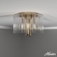 preview thumbnail 6 of 8, Hunter Gatz Ribbed Glass 4-Light Flush Mount Ceiling Light, Low Profile - Modern, Glam, Fluted Glass