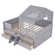 preview thumbnail 5 of 12, Full Size House Low Loft Bed