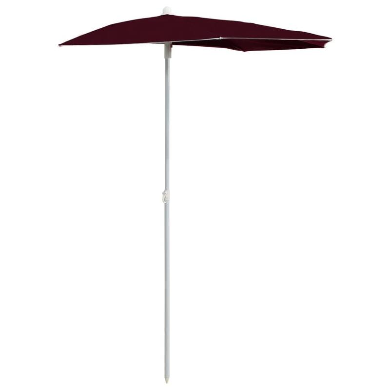 70.9"x35.4" Garden Half Parasol with Pole 8 Colors
