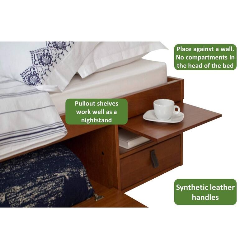 Copper Grove Rivne Storage Platform Bed with Drawers and Shelves