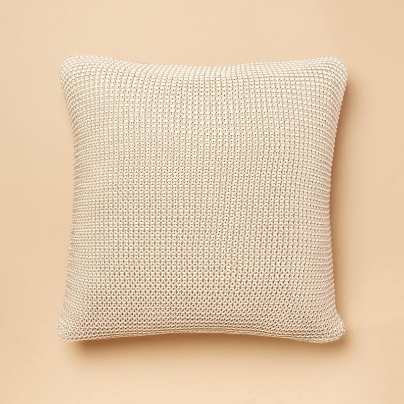 Cottage Home Casey Cotton Throw Pillow - Natural