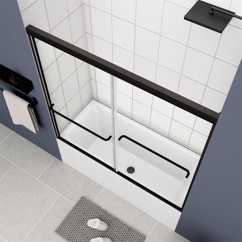 Bathtub Bypass Shower Door,Sliding Door,with 1/4" Tempered Glass